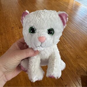 Kitty Cat Plush White Pink Kitten Stuffed Animal Toy MVP Group 2018 6"
